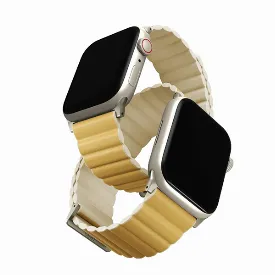 Ремешок Uniq Revix Premium Edition для Apple Watch 41/40/38 мм, Yellow/Ivory, желтый/бежевый
